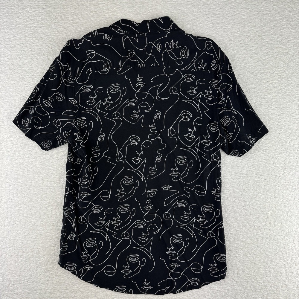 Youngla Face Silhouette Pattern Button Up Shirt M… - image 7